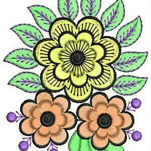 French Girl Dress Embroidery Applique Design