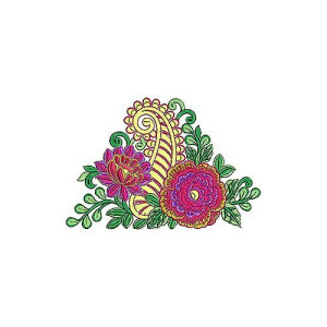 Algerian Dress Applique Embroidery Design