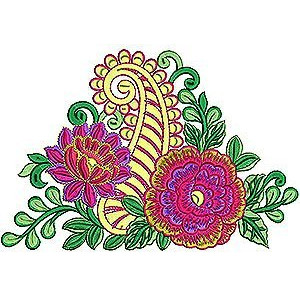 Algerian Dress Applique Embroidery Design