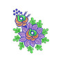 Baby Clothing Flower Applique Design