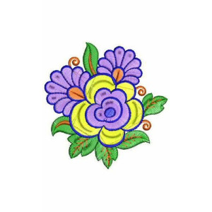 Kids Clothing Flower Applique Design