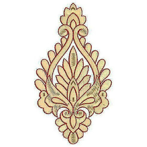 Tee Corner Embroidery Applique Design