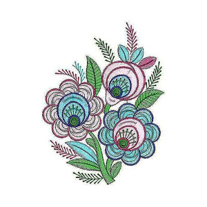 Bright Boho Patch Applique Embroidery Design