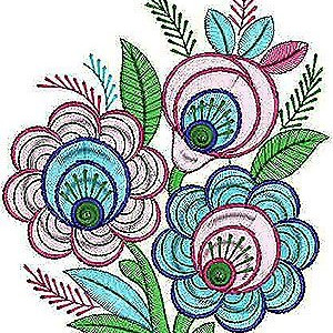 Bright Boho Patch Applique Embroidery Design