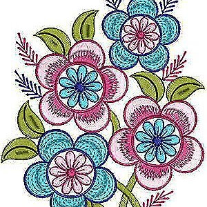 Layer Scarf Applique Embroidery Design