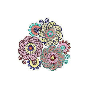 Beautiful Buds Applique Embroidery Design