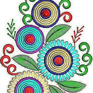 Emboss Applique Embroidery Design