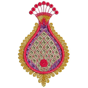 5.35 x 3.22 Inch Applique Embroidery Design