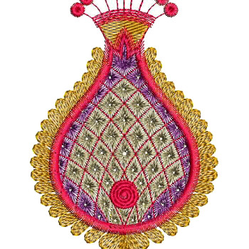 5.35 x 3.22 Inch Applique Embroidery Design