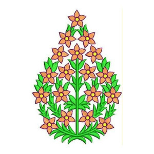 Medieval Peasant Women Clothing Applique Design