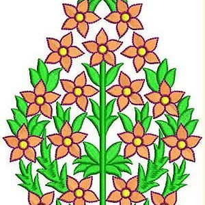 Medieval Peasant Women Clothing Applique Design