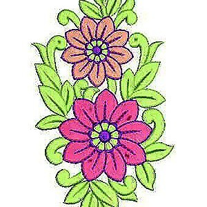 Lovely Applique Shoulder Embroidery Design