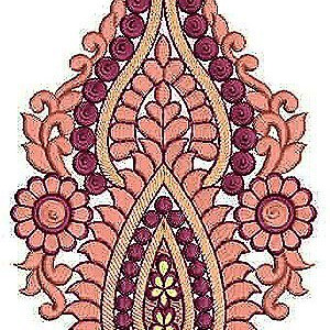 Beautiful Fashion Hijab Applique Embroidery Design