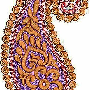 Awesome Paisley Applique Embroidery Design