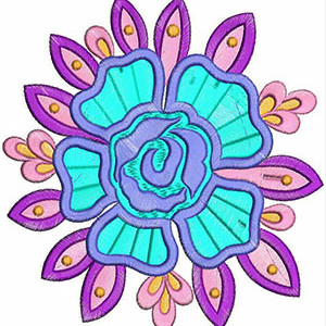 Leather Jacket Applique Embroidery Design