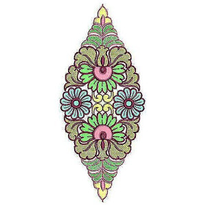 Winter Fashion Scarf Corner Embroidery Design