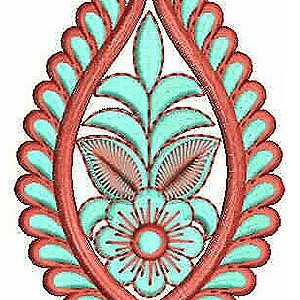 Bohemian Style Rhinestone Applique Embroidery Design