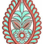 Bohemian Style Rhinestone Applique Embroidery Design