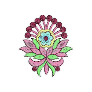 Boutique Designer Dress Patch Embroidery Design