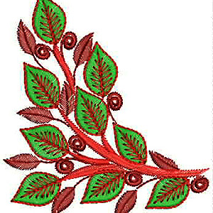 Lovely Decorative Leaf Pattern Applique Design