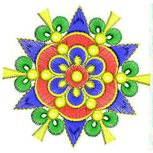 Anarkali Dresses Embroidery Applique Design