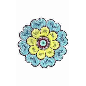 Mexican Embroidery Style Applique Design