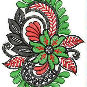 Sequins Applique Embroidery Design