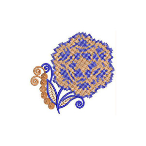 Embroidery Butta In Cross Stitch