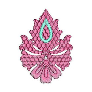 Designer Flora Applique Embroidery Design