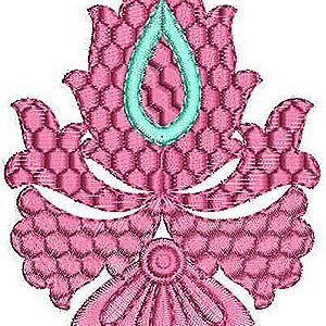 Designer Flora Applique Embroidery Design