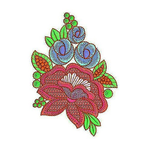 Aztec Dress Shoulder Embroidery Applique Design