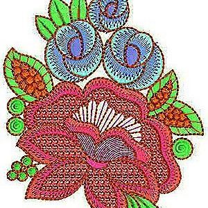 Aztec Dress Shoulder Embroidery Applique Design