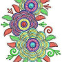 Aztec Dress Shoulder Embroidery Applique Design