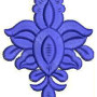 3.70 x 2.40 Inch Applique Embroidery Design