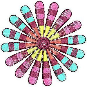 Aztec Print Lycra Dress Applique Design