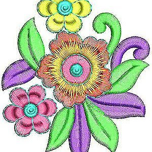Shoulder Applique Embroidery Design
