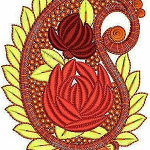 Tunic Applique Paisley Embroidery Design