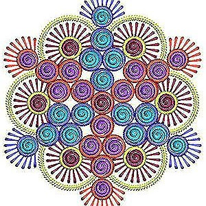 Unique Stitch Effect Applique Design