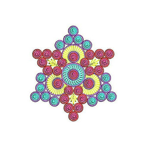 Mirror Embroidery Pattern | Applique Design