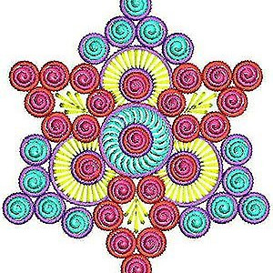 Mirror Embroidery Pattern | Applique Design