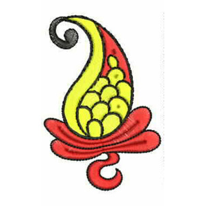 3.74 x 2.48 Inch Applique Embroidery Design