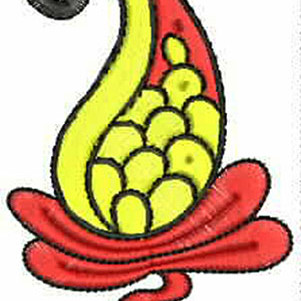 3.74 x 2.48 Inch Applique Embroidery Design