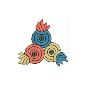 Round Applique Embroidery Design