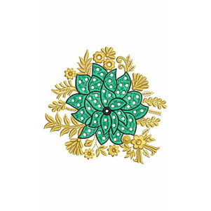 4.74 x 4.96 Inch Applique Embroidery Design