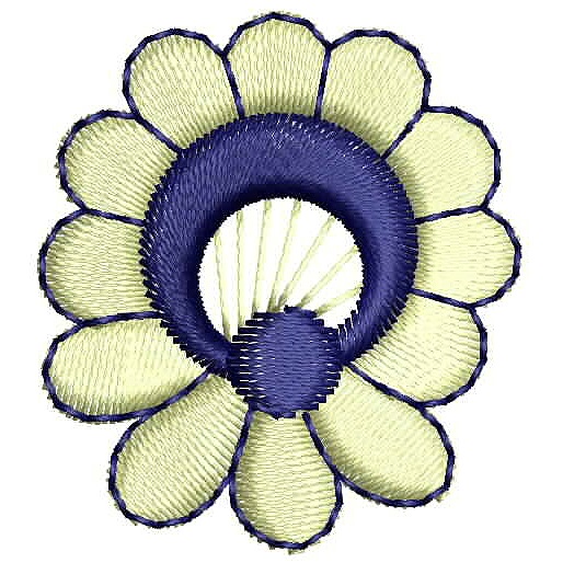 1.25 x 1.14 Inch Applique Embroidery Design