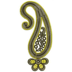 5.82 x 2.63 Inch Applique Embroidery Design