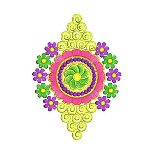 5.90 x 4.17 Inch Applique Embroidery Design