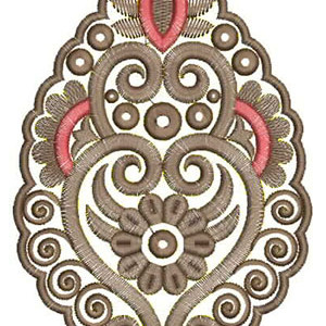7.83 x 4.40 Inch Applique Embroidery Design