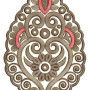 7.83 x 4.40 Inch Applique Embroidery Design