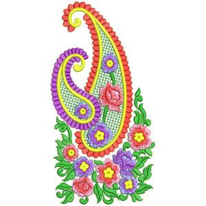 9.76 x 5 Inch Applique Embroidery Design
